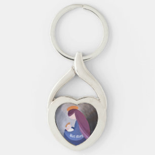 Porte-clés Madonna et Child metal
