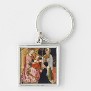 Porte-clés Madonna et enfant avec le donateur