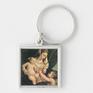 Porte-clés Madonna et enfant avec St John, c.1570 (huile