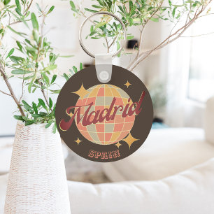 Porte-clés Madrid Espagne Disco ball Retro Vintage