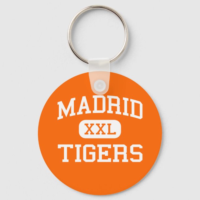 Porte-clés Madrid - Tigers - Madrid Lycée - Madrid Iowa (Recto)