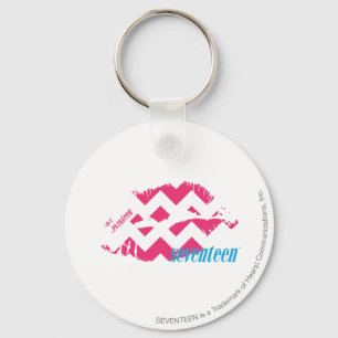 Porte-clés Magenta de zigzag