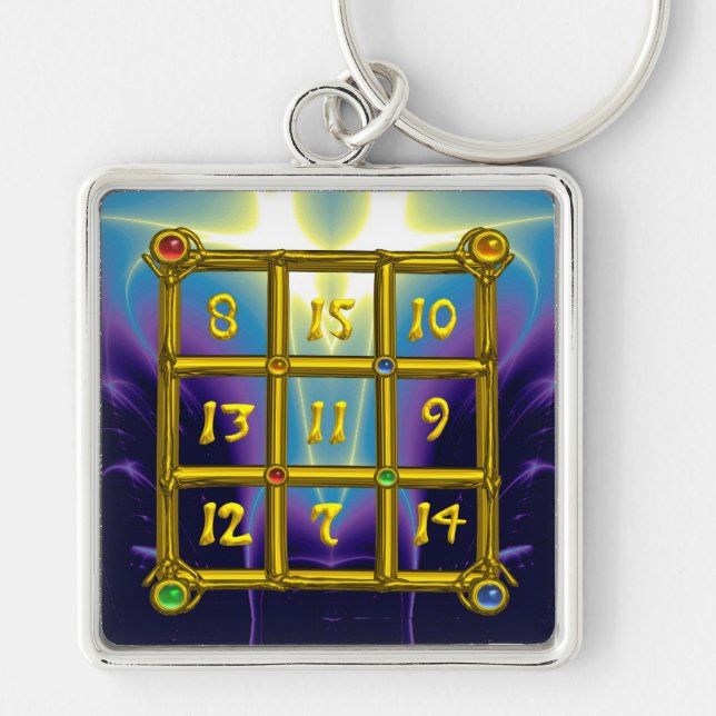 Porte-clés MAGIC SQUARE 33 , Blue Purple Black (Devant)