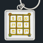Porte-clés MAGIC SQUARE 33 , White<br><div class="desc">The numbers are placed so that the sum of each line (horizontal sense ), each column (vertical sense ) , and each diagonal of the “ Magic Square “ the result is always 33. Idea and calculation by Alessandro Lumini , design and modeling by Bulgan Lumini. Part from series Hyper...</div>