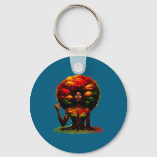 Porte-clés Magie de fille noire afro melanine reine africaine
