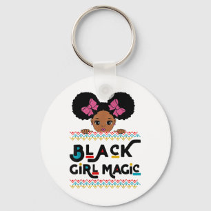 Porte-clés Magie de fille noire enfants afro-américains mélan