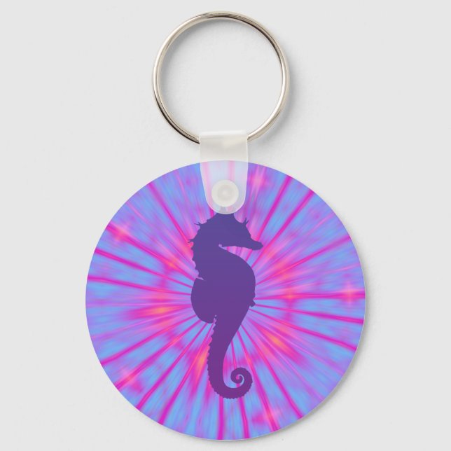 Porte-clés Magie Violette Hippocampe (Recto)