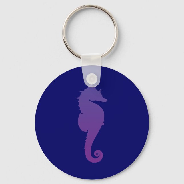 Porte-clés Magie Violette Hippocampe (Recto)