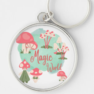 PORTE-CLÉS MAGIQUE MONDE MUSHROOMS SCÈNE, MAGIQUE, IMAGINAIRE