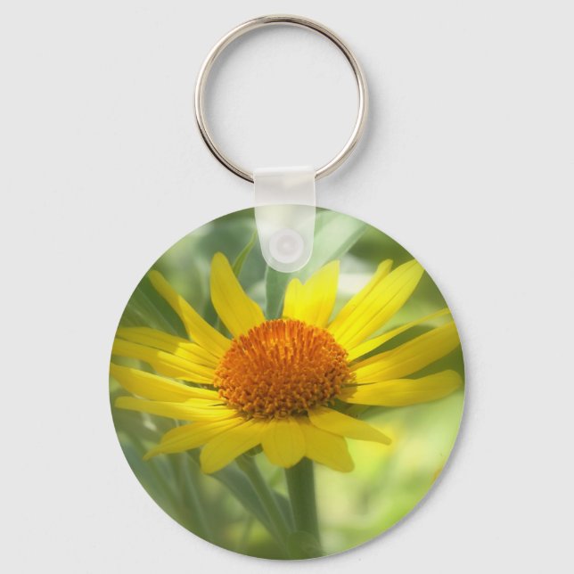 Porte-clés Magnet rond de tournesol (Recto)