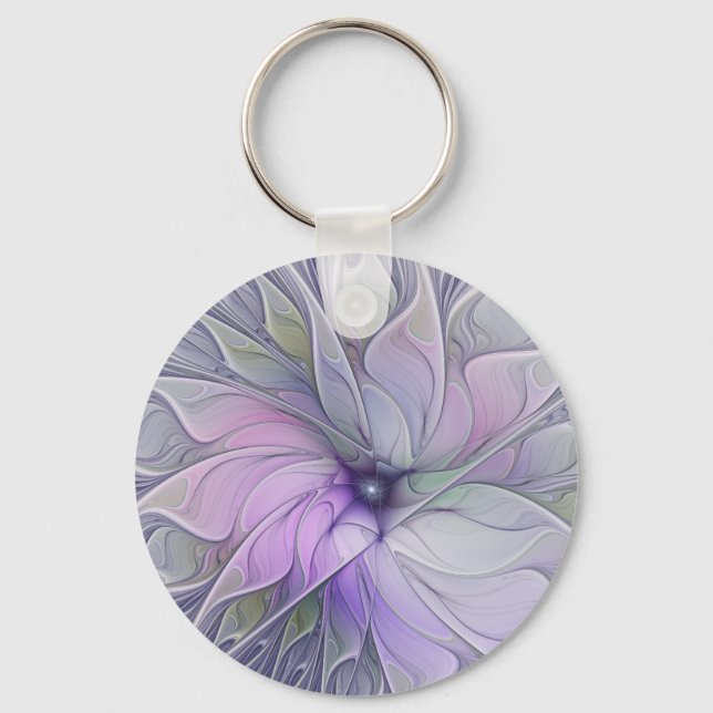 Porte-clés Magnifique beauté moderne abstraite art fractal fl (Verso)