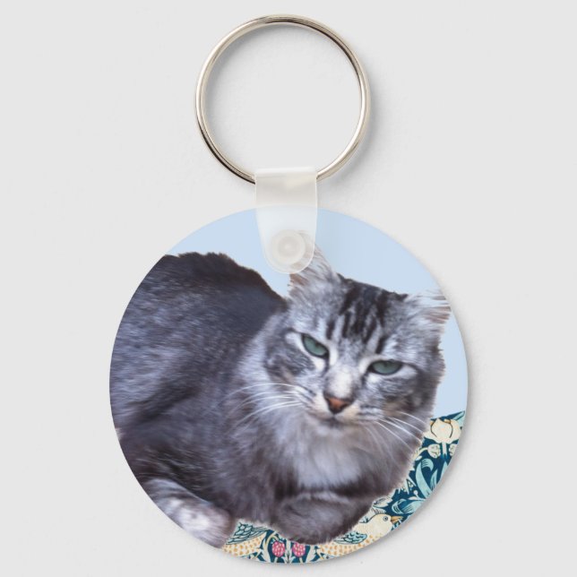 Porte-clés Magnifique Chat Relaxant  (Recto)