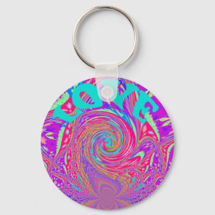 Porte-clés Magnifique Conception de texte d'art d'amour en to