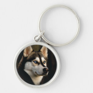 Porte-clés Magnifique Coussin de Lancement Husky