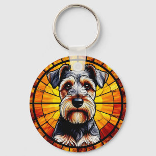 Porte-clés Magnifique œuvre d'art en verre coloré représentan