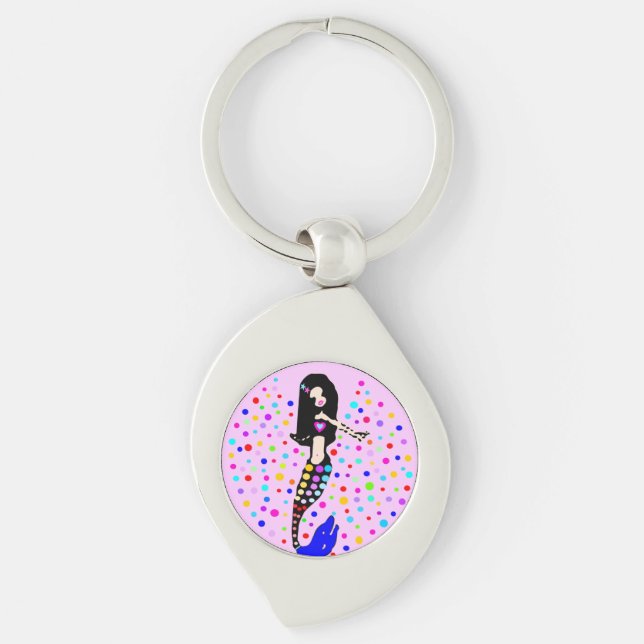 Porte-clés 🧜 ‍ ♀️ ❤️ ✦° ・ magnifique petit Gothique Mermaid (Devant)