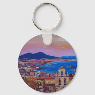 Porte-clés Magnifique vue sur Naples avec le Mont Vesuv