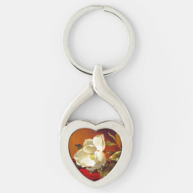 Porte-clés Magnolia sur Red Velvet Martin Johnson Heade (Devant)