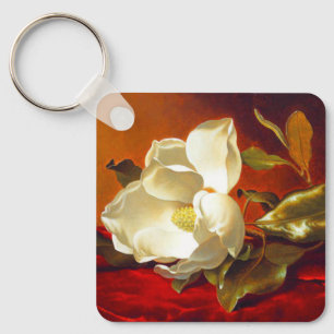 Porte-clés Magnolia sur Red Velvet Martin Johnson Heade