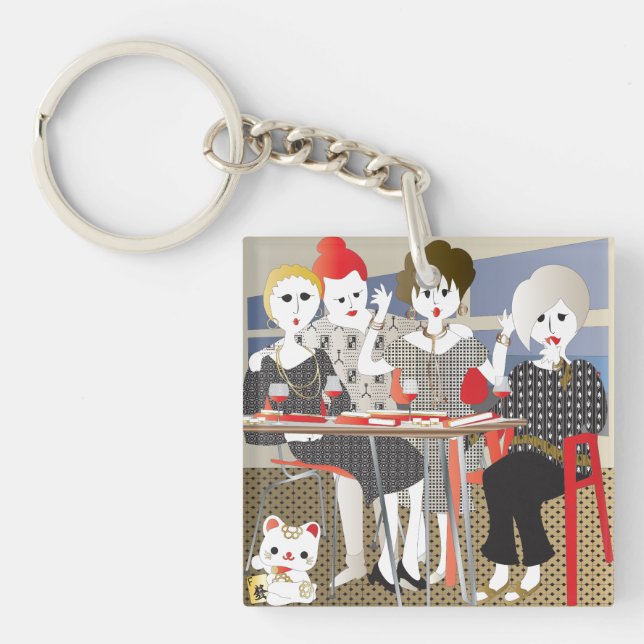 Porte-clés Mah Jongg MAHJ ! (Devant)