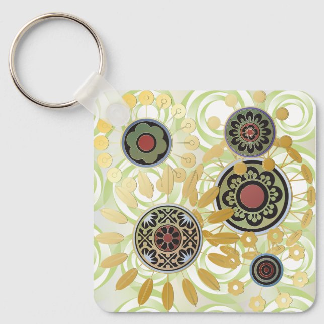 Porte-clés Mah Jongg Starburst Dots Keychain (Recto)