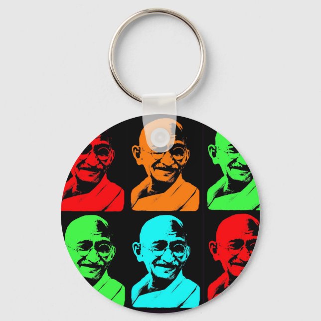 Porte-clés Mahatma Gandhi Collage (Recto)