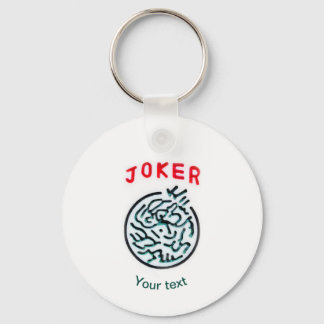 Porte-clés MahJong symbole du jeu Joker tuile