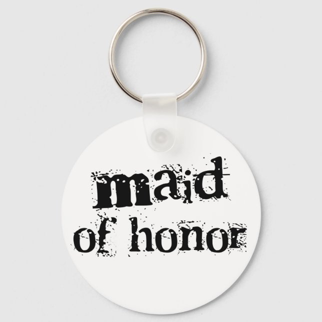 Porte-clés Maid of Honor Black Text (Recto)