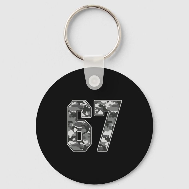 Porte-clés Maillot camouflage #67 Numéro 67 Uniforme Favori d (Recto)