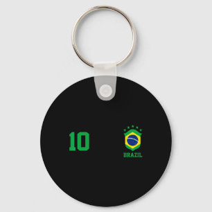 Porte-clés Maillot de foot Chica Brésil Drapeau Fierté brésil