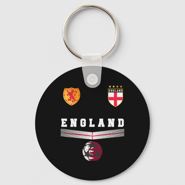 Porte-clés Maillot de supporters de football d'Angleterre Dra (Recto)