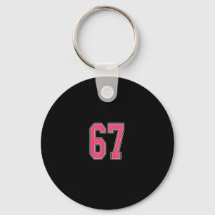 Porte-clés Maillot Joueur Numéro 67 Rose Et Blanc Uniforme #6