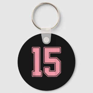 Porte-clés Maillot joueur rose numéro 15 Uniforme #15 