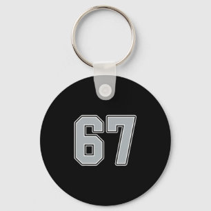 Porte-clés Maillot Joueur Uniforme Noir Blanc Argenté Numéro