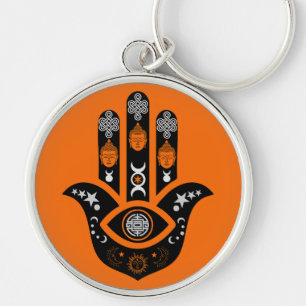 Porte-clés Main de Hamsa Protection contre le Mauvais Œil