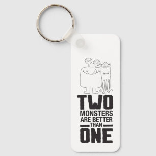Porte-clés Main dessinée deux monstre Art Monster Halloween A