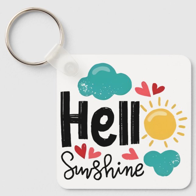 Porte-clés Main Drake Art - Bonjour Sunshine Texte (Recto)