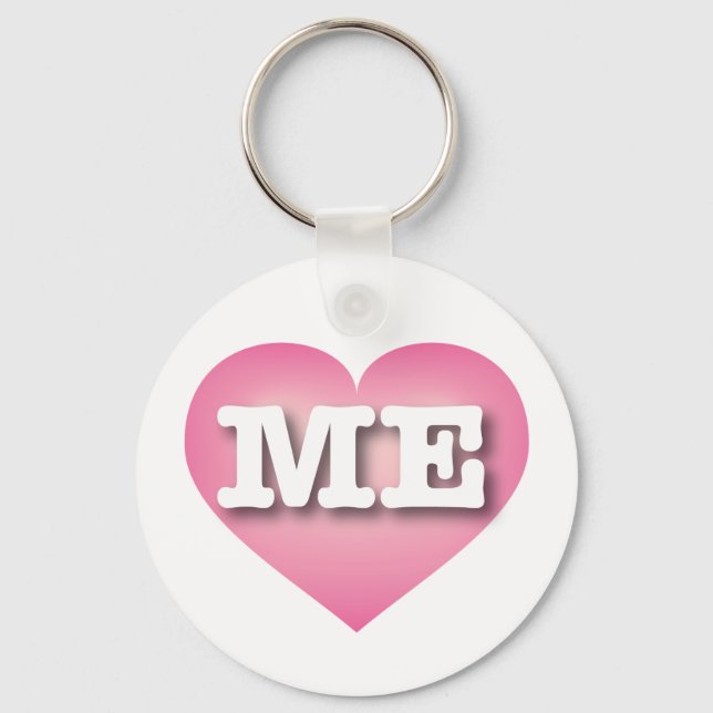 Porte-clés Maine PInk Fade Heart - I love ME (Recto)