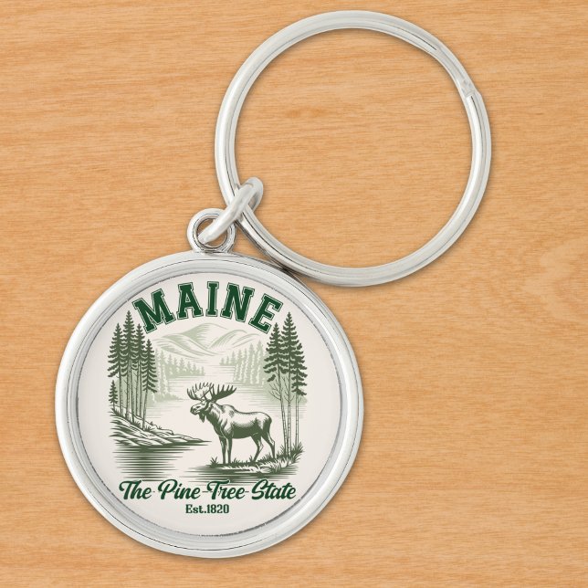 Porte-clés Maine the Pine Tree State (Créateur téléchargé)