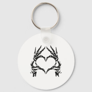 Porte-clés Mains de coeur de squelette - Halloween - Mains de