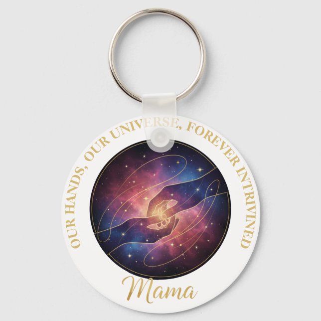 Porte-clés Mains de Mama Galaxie Univers Céleste (Recto)