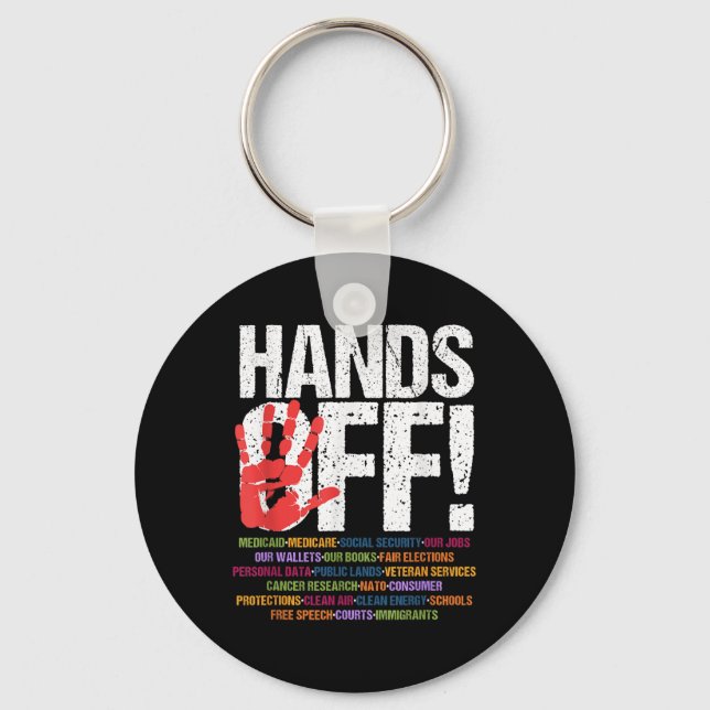 Porte-clés Mains De Protestation De La Sécurité Sociale Et De (Recto)