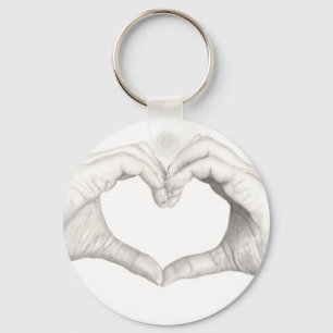 Porte-clés Mains en forme de coeur