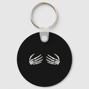 Porte-clés Mains Squelettiques Sur Le Poitrine Poitrine Sorci