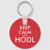 Maintenez calme et HODL! Bitcoin HODLER bague clé