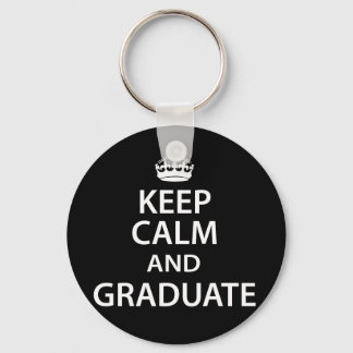 Porte-clés Maintenez le calme et diplômés amusant Graduation