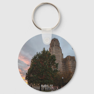 Porte-clés Mairie et coucher de soleil