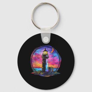 Porte-clés Maison de bord de mer voile phare bateau plage