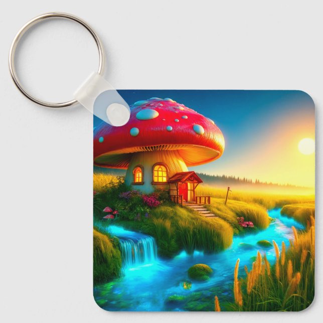 Porte-clés Maison de champignons (Recto)