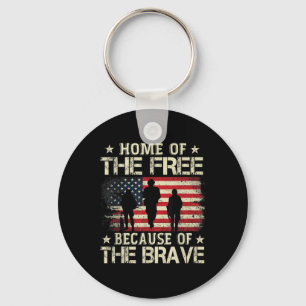 Porte-clés Maison De La Liberté À Cause Du Brave Drapeau Usa